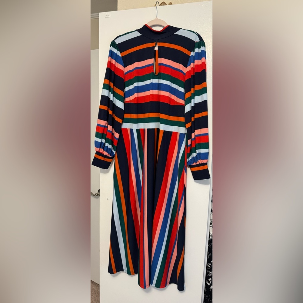 Eloquii Stripped Midi Dress